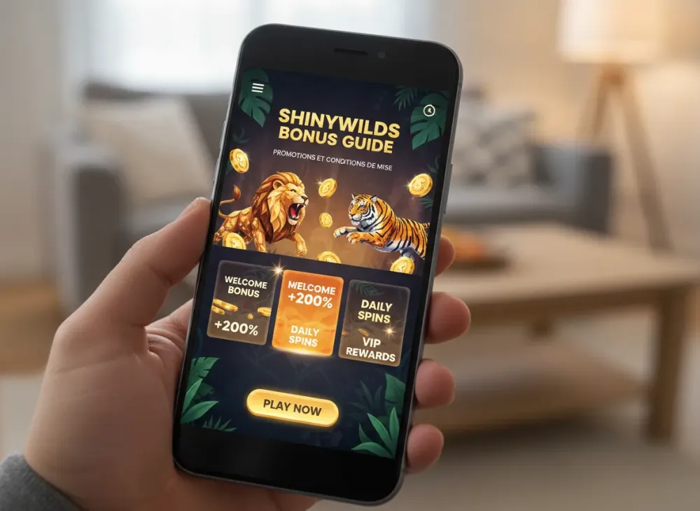 Shinywilds bonus guide des promotions et conditions de mise